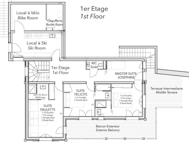 Chalet Celeste plan 1er etage